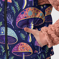 Детский жилет Грибы паттерн, цвет: 3D-черный — фото 2