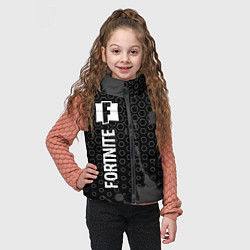 Детский жилет Fortnite glitch на темном фоне: по-вертикали, цвет: 3D-черный — фото 2