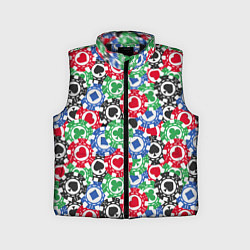 Детский жилет Фишки, Ставки, Покер, цвет: 3D-черный