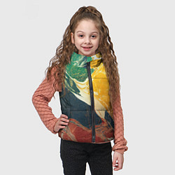 Детский жилет Мраморная радуга, цвет: 3D-черный — фото 2