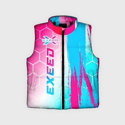 Детский жилет Exeed neon gradient style: по-вертикали, цвет: 3D-черный