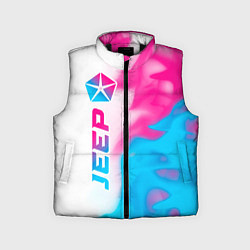 Детский жилет Jeep neon gradient style: по-вертикали, цвет: 3D-черный