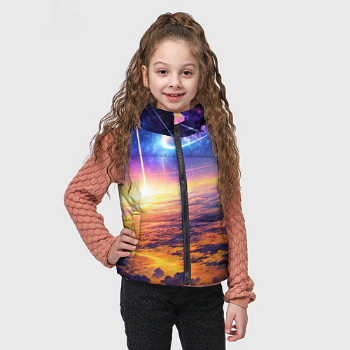 Детский жилет Космическая вселенная / 3D-Светло-серый – фото 3