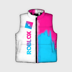 Детский жилет Roblox neon gradient style: по-вертикали, цвет: 3D-черный