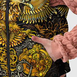 Детский жилет Золотой орёл - славянский орнамент, цвет: 3D-красный — фото 2