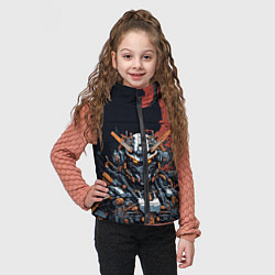 Детский жилет Боевой мех, цвет: 3D-светло-серый — фото 2