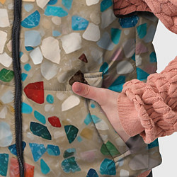Детский жилет Фон крупная мозайка, цвет: 3D-светло-серый — фото 2