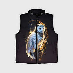 Детский жилет Снежная сова, цвет: 3D-светло-серый