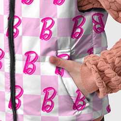 Детский жилет Розовая шашка и Барби, цвет: 3D-светло-серый — фото 2