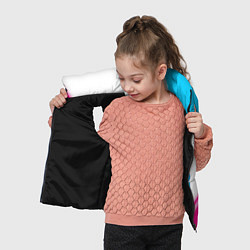 Детский жилет Black Clover neon gradient style: надпись, символ, цвет: 3D-черный — фото 2