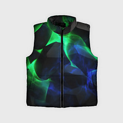 Детский жилет Неоновая лава из плит, цвет: 3D-черный