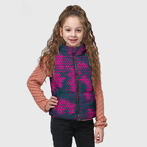 Детский жилет Спортивный паттерн камуфляж / 3D-Светло-серый – фото 3