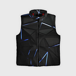 Детский жилет Black texture neon line, цвет: 3D-красный