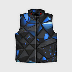 Детский жилет Blue black texture, цвет: 3D-красный