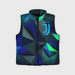 Детский жилет Juventus blue abstract logo, цвет: 3D-черный