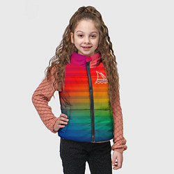 Детский жилет Midjourney Лого с фоном, цвет: 3D-черный — фото 2