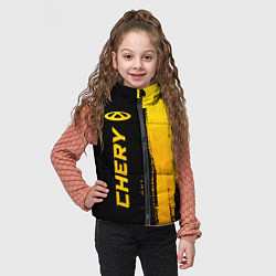 Детский жилет Chery - gold gradient: по-вертикали, цвет: 3D-черный — фото 2