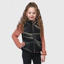 Детский жилет Объемная темная текстура, цвет: 3D-светло-серый — фото 2