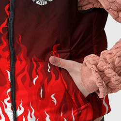 Детский жилет Герб РФ - красное пламя, цвет: 3D-черный — фото 2