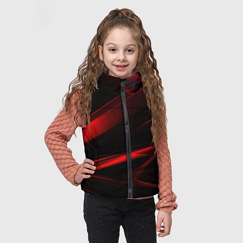 Детский жилет Black and red / 3D-Светло-серый – фото 3