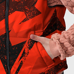 Детский жилет Кавасаки - красные брызги, цвет: 3D-черный — фото 2