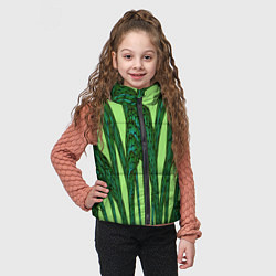 Детский жилет Зеленый растительный мотив, цвет: 3D-светло-серый — фото 2