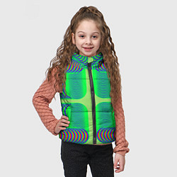 Детский жилет Дуги на зеленом фоне, цвет: 3D-светло-серый — фото 2