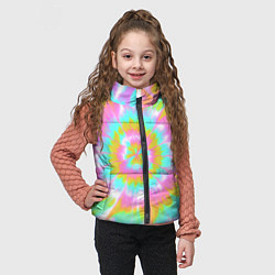 Детский жилет Tie-Dye кислотный в стиле барби, цвет: 3D-светло-серый — фото 2