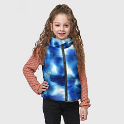 Детский жилет Акварельные абстрактные пятна напоминающие космос, цвет: 3D-светло-серый — фото 2