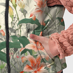 Детский жилет Тигровые лилии - японский стиль, цвет: 3D-черный — фото 2