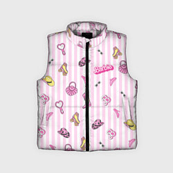 Детский жилет Барби - розовая полоска и аксессуары, цвет: 3D-светло-серый
