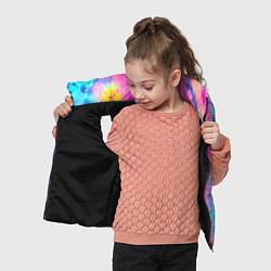 Детский жилет Barbie - floral pattern - tie-dye, цвет: 3D-черный — фото 2