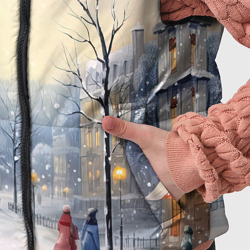 Детский жилет Новогодний Париж / 3D-Светло-серый – фото 5