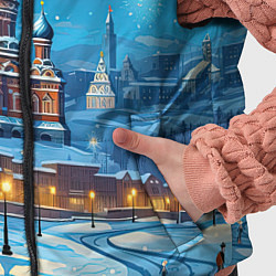 Детский жилет Новогодняя Москва, цвет: 3D-светло-серый — фото 2