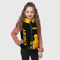 Детский жилет Chery - gold gradient вертикально, цвет: 3D-черный — фото 2