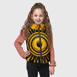 Детский жилет Желто-черный узор в африканском стиле, цвет: 3D-светло-серый — фото 2