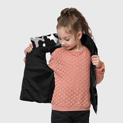 Детский жилет No Mans Sky glitch на темном фоне по-вертикали, цвет: 3D-черный — фото 2