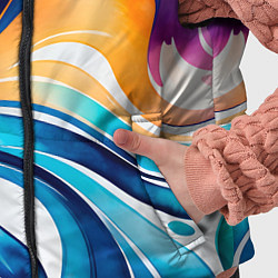 Детский жилет Линейная красочная абстракция, цвет: 3D-светло-серый — фото 2