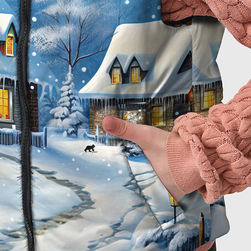 Детский жилет Новогоднее настроение / 3D-Светло-серый – фото 5