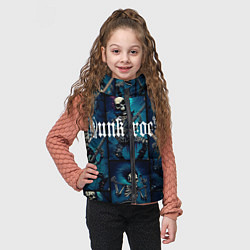 Детский жилет Punk rock от скелетов, цвет: 3D-черный — фото 2