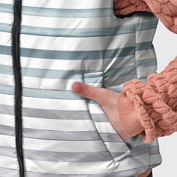 Детский жилет Море скрытое в полосках тельняшки чайка, цвет: 3D-черный — фото 2