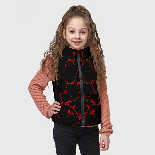 Детский жилет Кровавые трещины / 3D-Черный – фото 3
