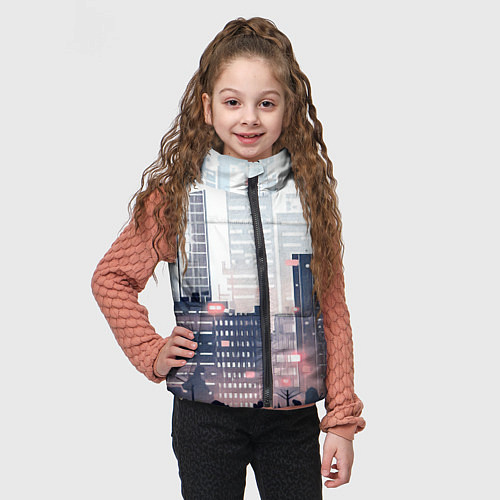 Детский жилет Безмятежный город / 3D-Черный – фото 3