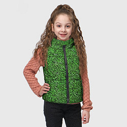 Детский жилет Чёрные и зелёные мазки, цвет: 3D-светло-серый — фото 2