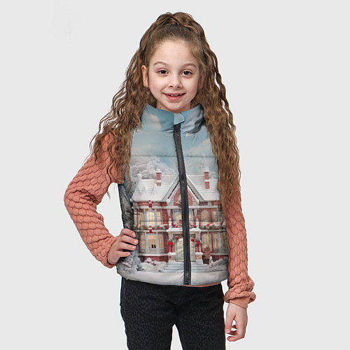 Детский жилет Звездное кружево новогодней ночи / 3D-Черный – фото 3