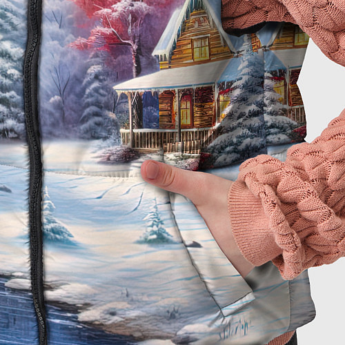 Детский жилет Сказочная метель подарков / 3D-Светло-серый – фото 5