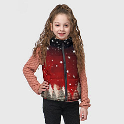 Детский жилет Морозное утро в деревне, цвет: 3D-светло-серый — фото 2