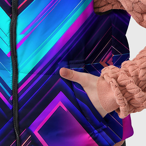 Детский жилет Геометрическая неоновая абстракция / 3D-Светло-серый – фото 5
