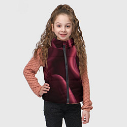 Детский жилет Бордовый шелк, цвет: 3D-красный — фото 2