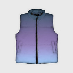 Детский жилет Градиент синий фиолетовый голубой, цвет: 3D-черный